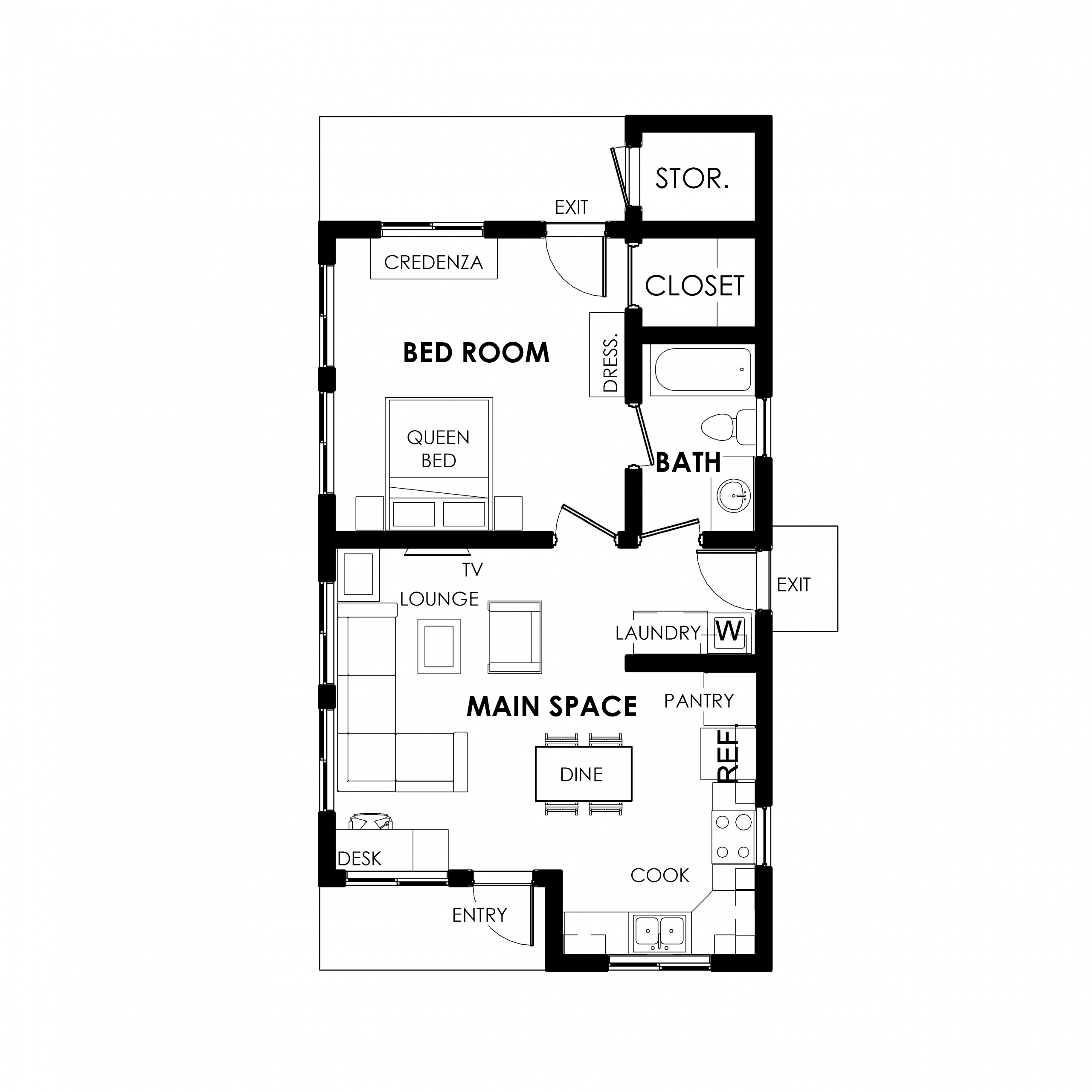 One Bedroom House
