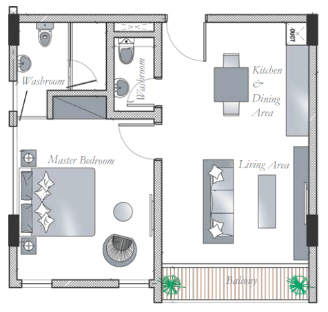 1 bedroom Apartment 
