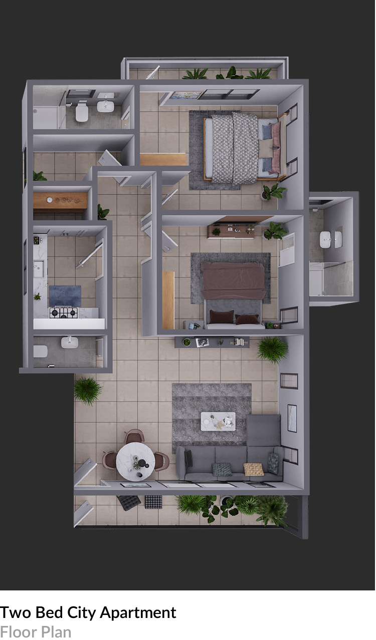 2 bed apartments